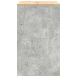 Berkfield Home Garage Storage Cabinet Concrete Grey 60x51x85 cm Solid Wood Pine - Size: 60 x 51 x 85 cm - thumbnail 7