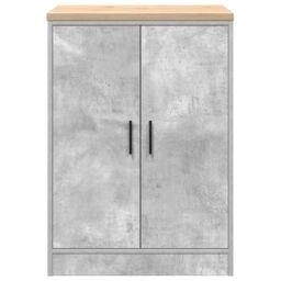 Berkfield Home Garage Storage Cabinet Concrete Grey 60x51x85 cm Solid Wood Pine - Size: 60 x 51 x 85 cm - thumbnail 6