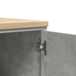 Berkfield Home Garage Storage Cabinet Concrete Grey 60x51x85 cm Solid Wood Pine - Size: 60 x 51 x 85 cm - thumbnail 9