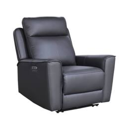 Aspire Rivington Real Leather Power Recliner 3+1+1 Sofa Set with USB Charging in Charcoal - thumbnail 4
