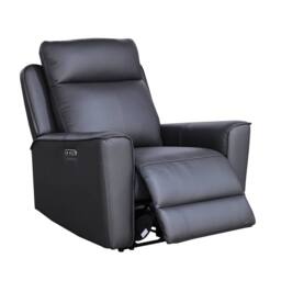 Aspire Rivington Real Leather Power Recliner 3+1+1 Sofa Set with USB Charging in Charcoal - thumbnail 5