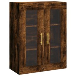 Berkfield Home Wall Mounted Cabinet Smoked Oak 69.5x34x90 cm in Brown - thumbnail 2