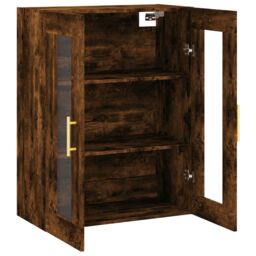 Berkfield Home Wall Mounted Cabinet Smoked Oak 69.5x34x90 cm in Brown - thumbnail 6
