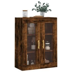 Berkfield Home Wall Mounted Cabinet Smoked Oak 69.5x34x90 cm in Brown - thumbnail 4
