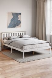 Home Discount Vida Designs Milan Single Double King Size Wooden Bed Low Foot Bedroom Furniture - thumbnail 2