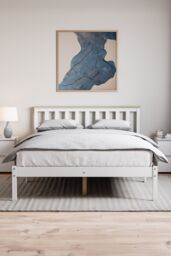 Home Discount Vida Designs Milan Single Double King Size Wooden Bed Low Foot Bedroom Furniture - thumbnail 1