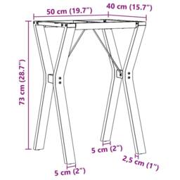 Berkfield Home Durable Dining Table Legs Y-Frame 50x40x73 cm Cast Iron in Black - Size: 50 x 40 x 73 cm - thumbnail 9