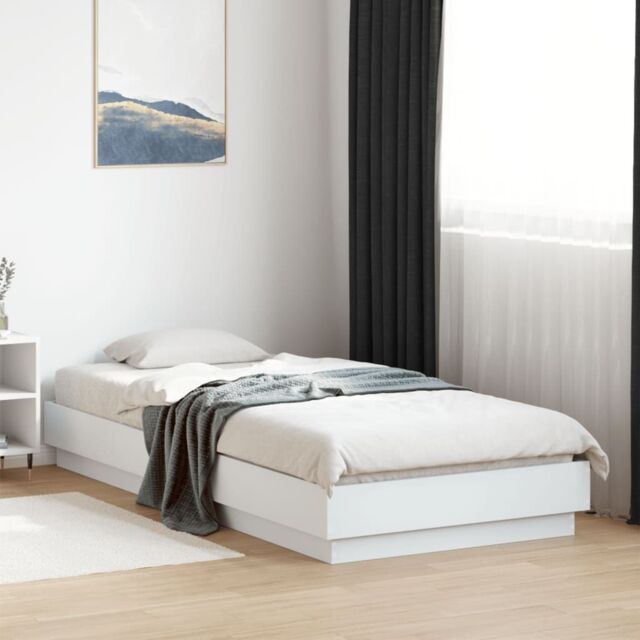 Berkfield Home Bed Frame without Mattress White 90x200 cm Engineered Wood - image 1
