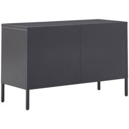 Wyld and Coco 2-Door Matte Black Steel Sideboard - Industrial Office Storage - thumbnail 6
