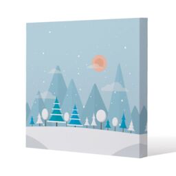 Benjamin Tate Design Christmas snow nature background (canvas) / 120x 120 x 4cm in Natural - Size: 120x 120 x 4 cm - thumbnail 1