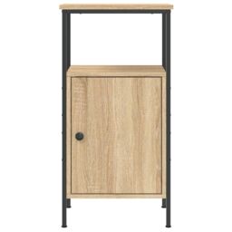 Berkfield Home Bedside Cabinet Sonoma Oak 41x31x80 cm Engineered Wood in Brown - Size: 41 x 31 x 80 cm - thumbnail 5
