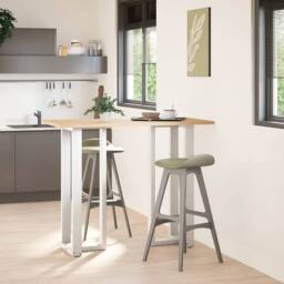 Berkfield Home Bar Table Legs T-Shaped¬†2 pcs White 50x35x(110-111) cm Steel