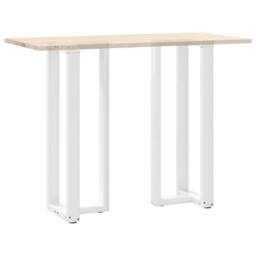 Berkfield Home Bar Table Legs T-Shaped¬†2 pcs White 50x35x(110-111) cm Steel - thumbnail 8