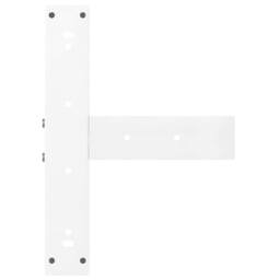 Berkfield Home Bar Table Legs T-Shaped¬†2 pcs White 50x35x(110-111) cm Steel - thumbnail 7