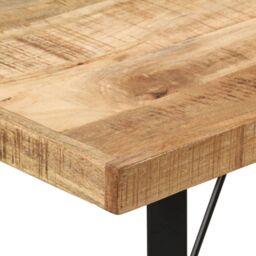 Berkfield Home Bar Table 110x55x107 cm Solid Wood Mango & Iron in Brown - Size: 110 x 55 x 107 cm - thumbnail 5
