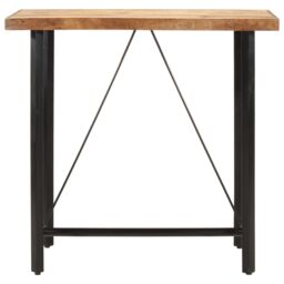 Berkfield Home Bar Table 110x55x107 cm Solid Wood Mango & Iron in Brown - Size: 110 x 55 x 107 cm - thumbnail 2