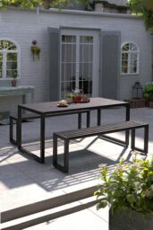 Living and Home 3Pcs Outdoor Garden Dining Table and Chairs Set - thumbnail 1
