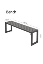 Living and Home 3Pcs Outdoor Garden Dining Table and Chairs Set - thumbnail 6