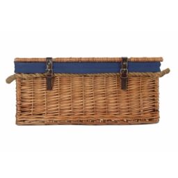 Red Hamper 62cm Double Steamed Rope Handled Trunk with Blue Lining - thumbnail 4