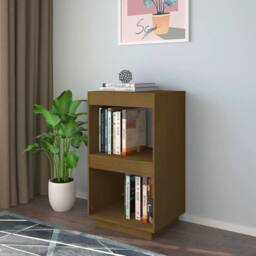 Berkfield Home Book Cabine Honey Brown 40x35x71 cm Solid Pinewood - Size: 40 x 35 x 71 cm - thumbnail 2