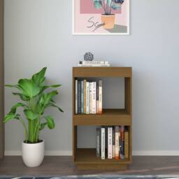 Berkfield Home Book Cabine Honey Brown 40x35x71 cm Solid Pinewood - Size: 40 x 35 x 71 cm - thumbnail 3