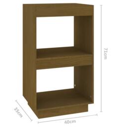 Berkfield Home Book Cabine Honey Brown 40x35x71 cm Solid Pinewood - Size: 40 x 35 x 71 cm - thumbnail 8
