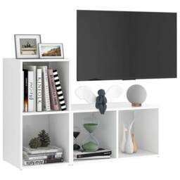 Berkfield Home TV Cabinets 2 pcs White 72x35x36.5 cm Engineered Wood - thumbnail 1