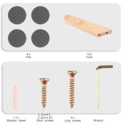 Kelvenix Coat Stand Shoe Rack Hook Hat/Jacket/Umbrella Standing in Natural - thumbnail 4