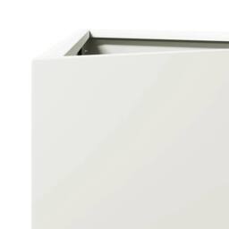 Berkfield Home Durable Garden Planter White Triangular 50x43x75 cm Steel - Size: 50 x 43 x 75 cm - thumbnail 7