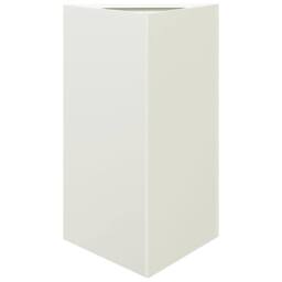 Berkfield Home Durable Garden Planter White Triangular 50x43x75 cm Steel - Size: 50 x 43 x 75 cm - thumbnail 3