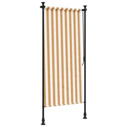 Berkfield Home Outdoor Roller Blind Orange & White 120x270 cm Fabric&Steel - thumbnail 5