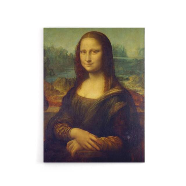 "Artery8 Da Vinci Mona Lisa Canvas Wall Art Print in Brown - Size: W18"" x H24""" - image 1
