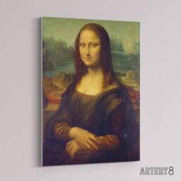 "Artery8 Da Vinci Mona Lisa Canvas Wall Art Print in Brown - Size: W18"" x H24""" - thumbnail 2