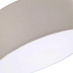 Happy Homewares Contemporary Textured Linen Fabric Semi Flush Ceiling Light Fixture in Grey - thumbnail 3