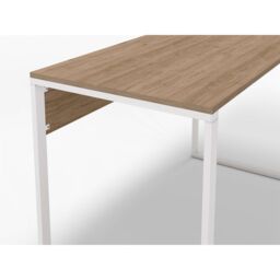 Decortie Inna' Modern Work Table with Sturdy Black Metal Legs 110cm in Natural - Size: 1 Pack - thumbnail 3