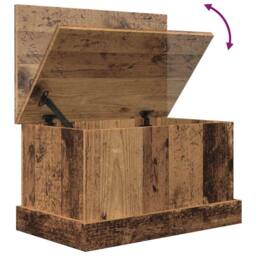 Berkfield Home Storage Box Old Wood 30x50x28 cm Engineered Wood in Brown - Size: 30 x 50 x 28 cm - thumbnail 9