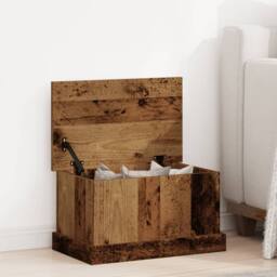 Berkfield Home Storage Box Old Wood 30x50x28 cm Engineered Wood in Brown - Size: 30 x 50 x 28 cm - thumbnail 2