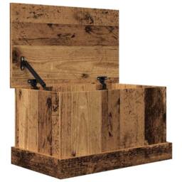 Berkfield Home Storage Box Old Wood 30x50x28 cm Engineered Wood in Brown - Size: 30 x 50 x 28 cm - thumbnail 6
