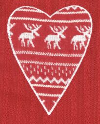 Dibor Set of 4 Red Nordic Heart Xmas Tree Christmas Gift Bag Stocking - Size: 4 Pack - thumbnail 5