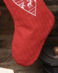 Dibor Set of 4 Red Nordic Heart Xmas Tree Christmas Gift Bag Stocking - Size: 4 Pack - thumbnail 4
