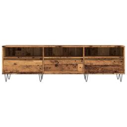 Berkfield Home TV Cabinet Old Wood 150x30x44.5 cm Engineered Wood in Brown - thumbnail 4