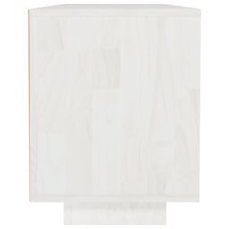 Berkfield Home TV Cabinet White 110x30x40 cm Solid Pinewood - Size: 110 x 30 x 40 cm - thumbnail 6
