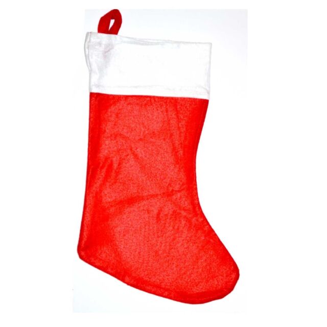 Shatchi Bombay Collections Christmas Santa Stocking Red Felt Hanging Sack XMas - image 1