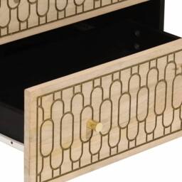 Berkfield Home Side Cabinet 60x33x75 cm Solid Wood Mango in Light Tan - Size: 60 x 33 x 75 cm - thumbnail 7