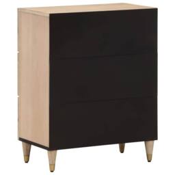 Berkfield Home Side Cabinet 60x33x75 cm Solid Wood Mango in Light Tan - Size: 60 x 33 x 75 cm - thumbnail 5