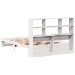 Berkfield Home Bookcase Bed without Mattress White 160x200cm Solid Wood Pine - Size: 160x200 cm - thumbnail 6