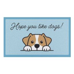 Artsy Mats Hope You Like Dogs Doormat (70 x 40cm) in White - Size: 40 cm x 70 cm - thumbnail 2