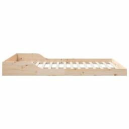 Berkfield Home Modern Brown 150 x 200 cm Solid pine wood in Light Oak - thumbnail 6
