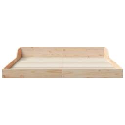 Berkfield Home Modern Brown 150 x 200 cm Solid pine wood in Light Oak - thumbnail 5