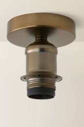 ValueLights Shaw Flush Brushed Brass, Chrome, Gold & Black Ceiling Light Fitting in Bronze - thumbnail 2